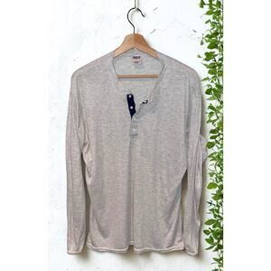 Patagonia Capilene Henley Shirt Mens L Base Layer Snap Made USA Gray Vintage